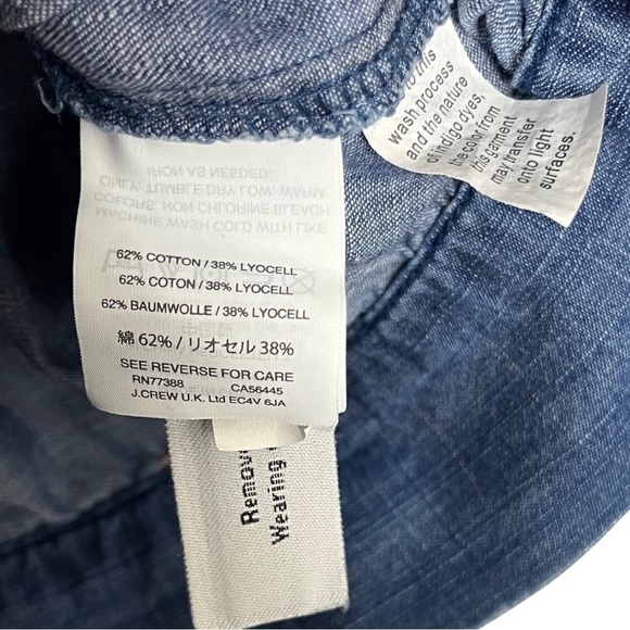 MADEWELL Wrap Chambray Denim Top - Picture 8 of 9